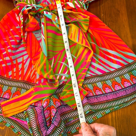 WHITE BIRCH BOUTIQUE ROMPER FLIRTY TROPICAL LOOSE FITTING TOP ELASTIC WAIST L - Picture 11 of 15